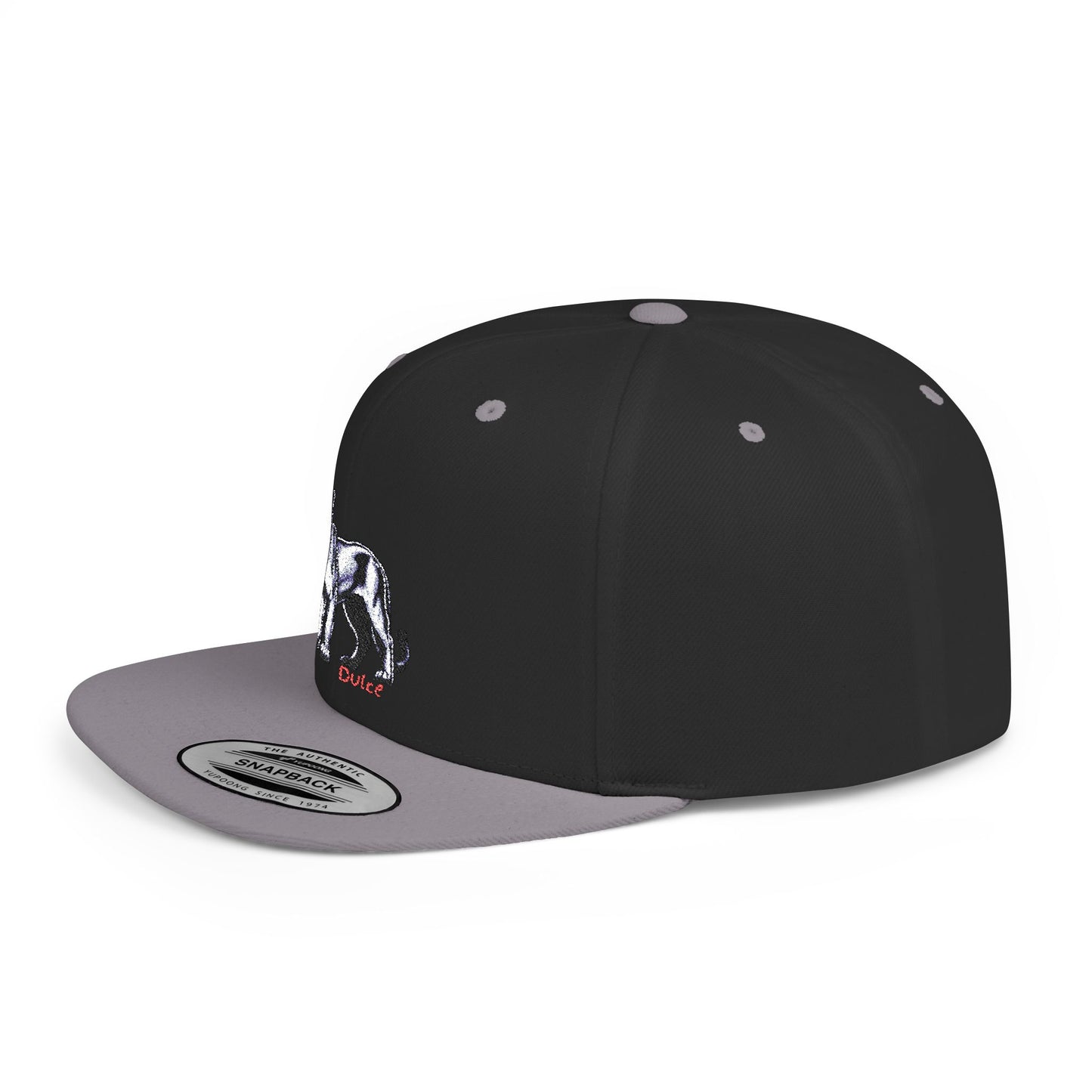 Cougar Dulce Embroidered Flat Bill Snapback Hat - Stylish Design for Casual Wear