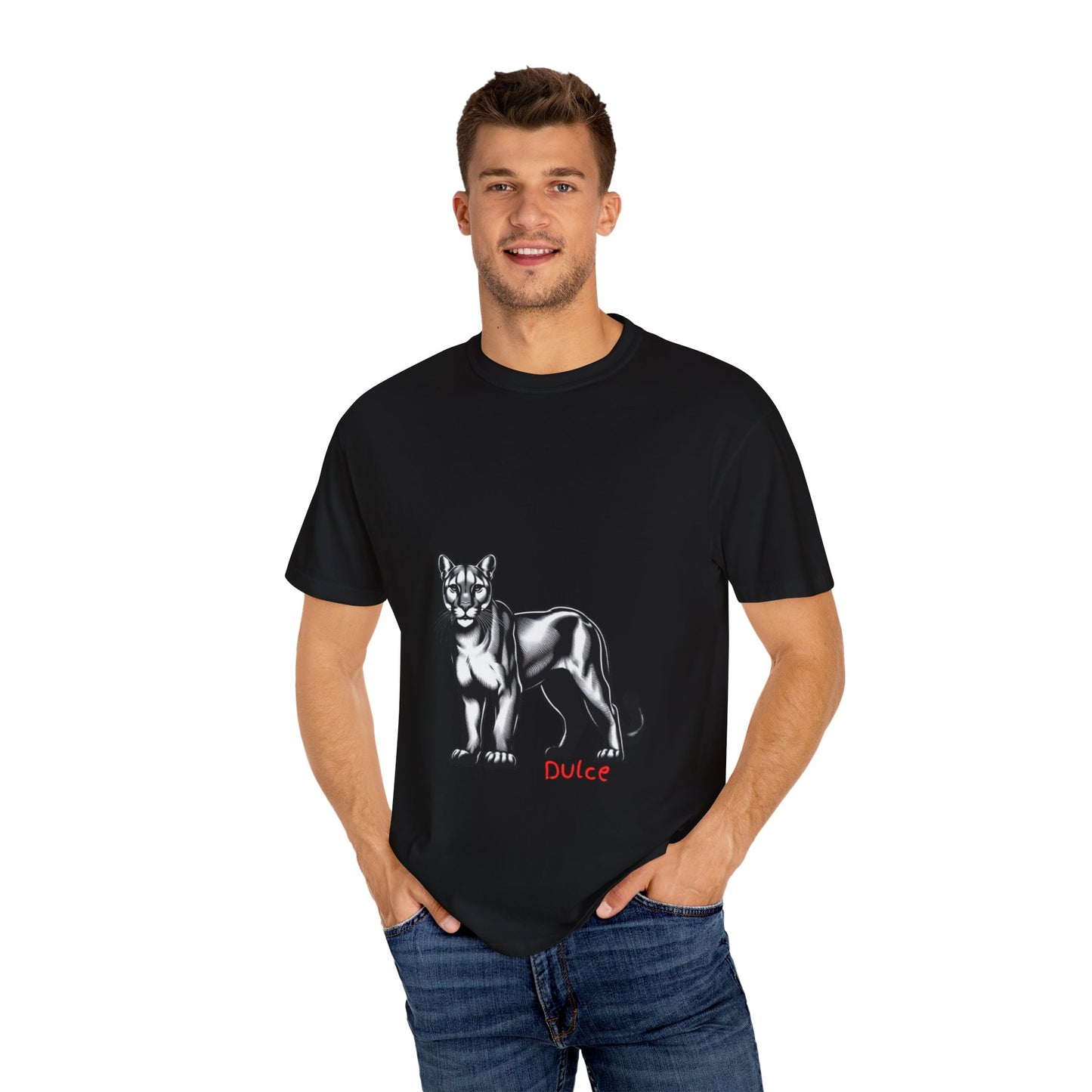 Dulce Graphic Unisex Garment-Dyed T-shirt - Stylish Print Tee