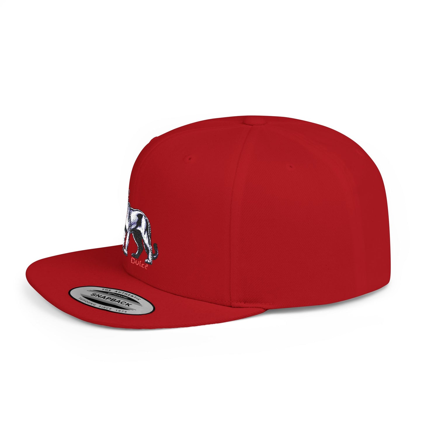 Cougar Dulce Embroidered Flat Bill Snapback Hat - Stylish Design for Casual Wear