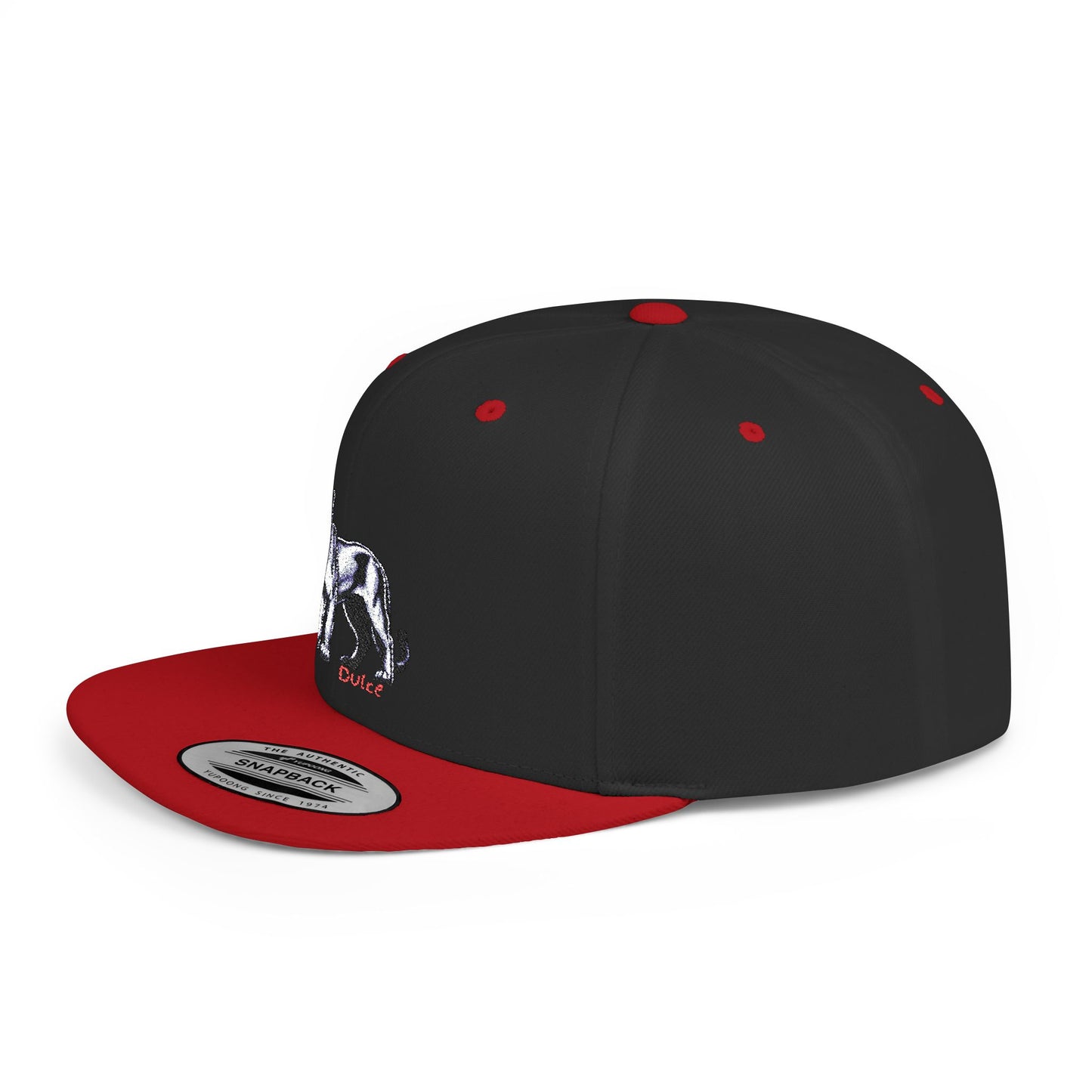 Cougar Dulce Embroidered Flat Bill Snapback Hat - Stylish Design for Casual Wear