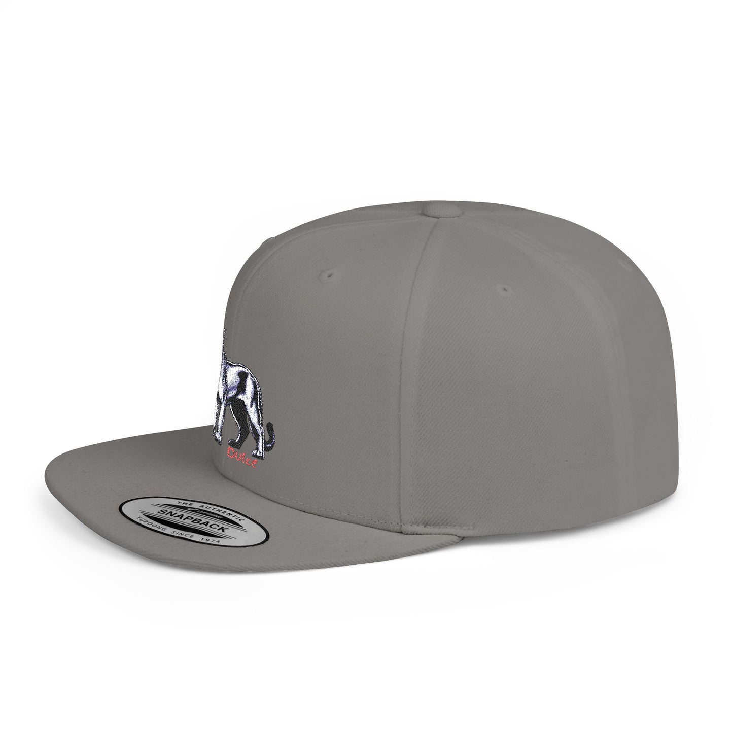 Cougar Dulce Embroidered Flat Bill Snapback Hat - Stylish Design for Casual Wear