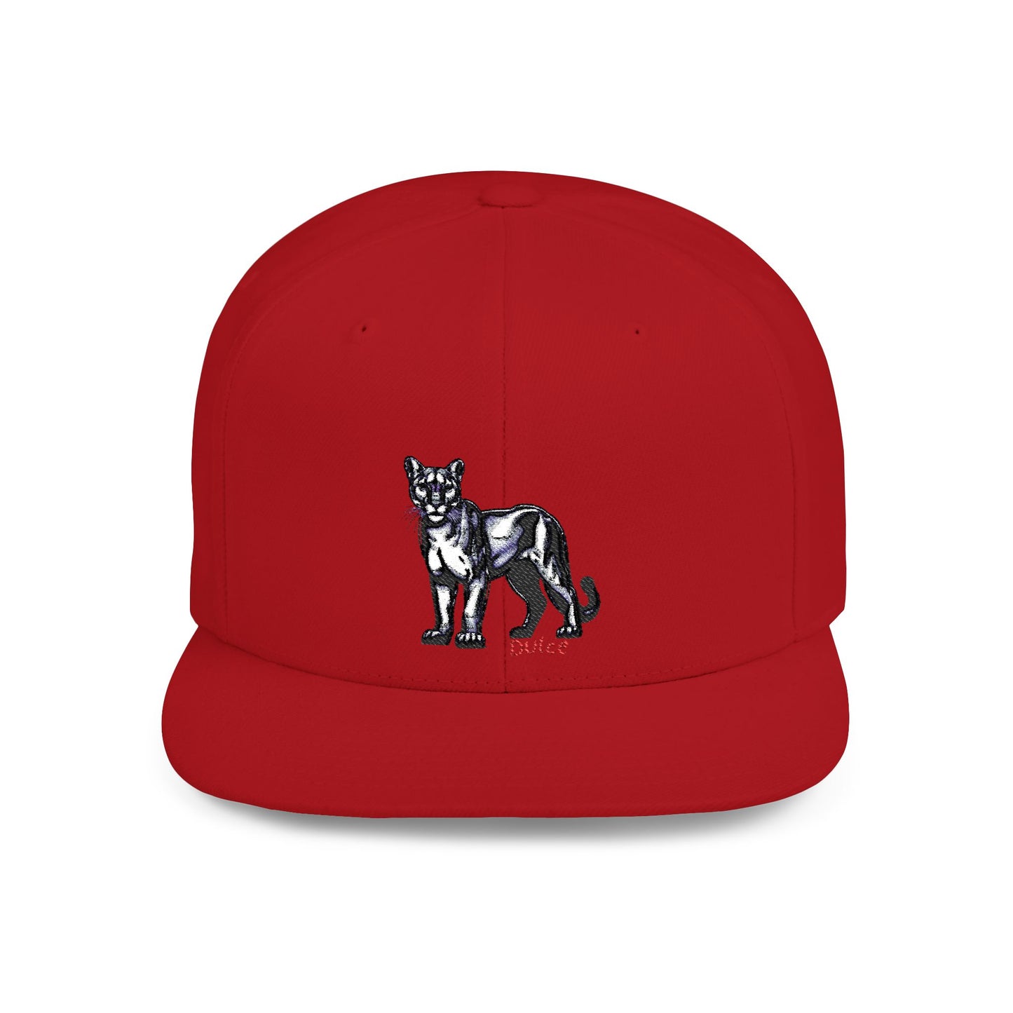 Cougar Dulce Embroidered Flat Bill Snapback Hat - Stylish Design for Casual Wear