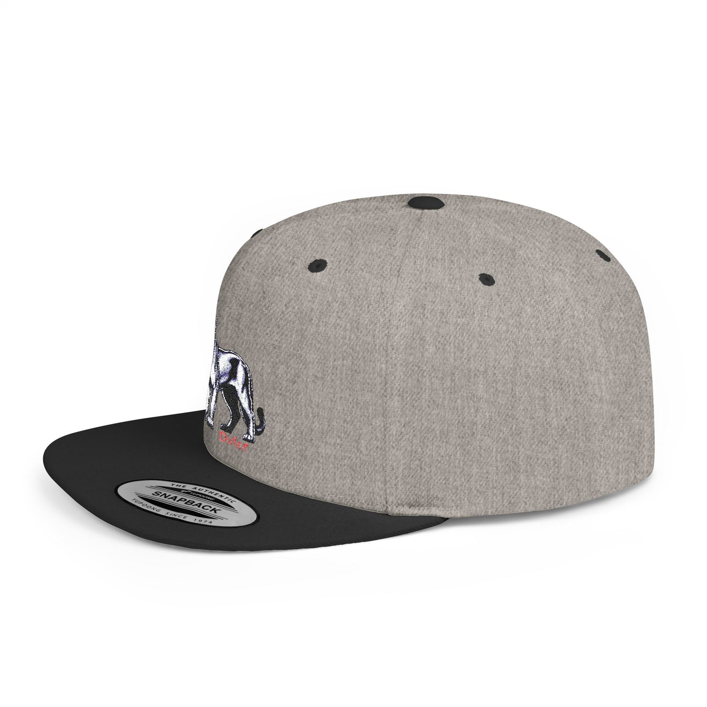 Cougar Dulce Embroidered Flat Bill Snapback Hat - Stylish Design for Casual Wear