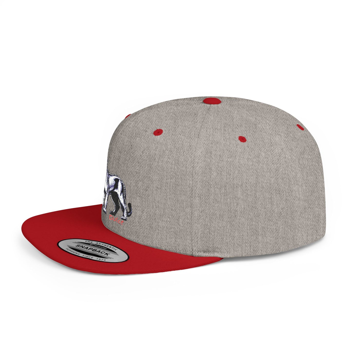 Cougar Dulce Embroidered Flat Bill Snapback Hat - Stylish Design for Casual Wear
