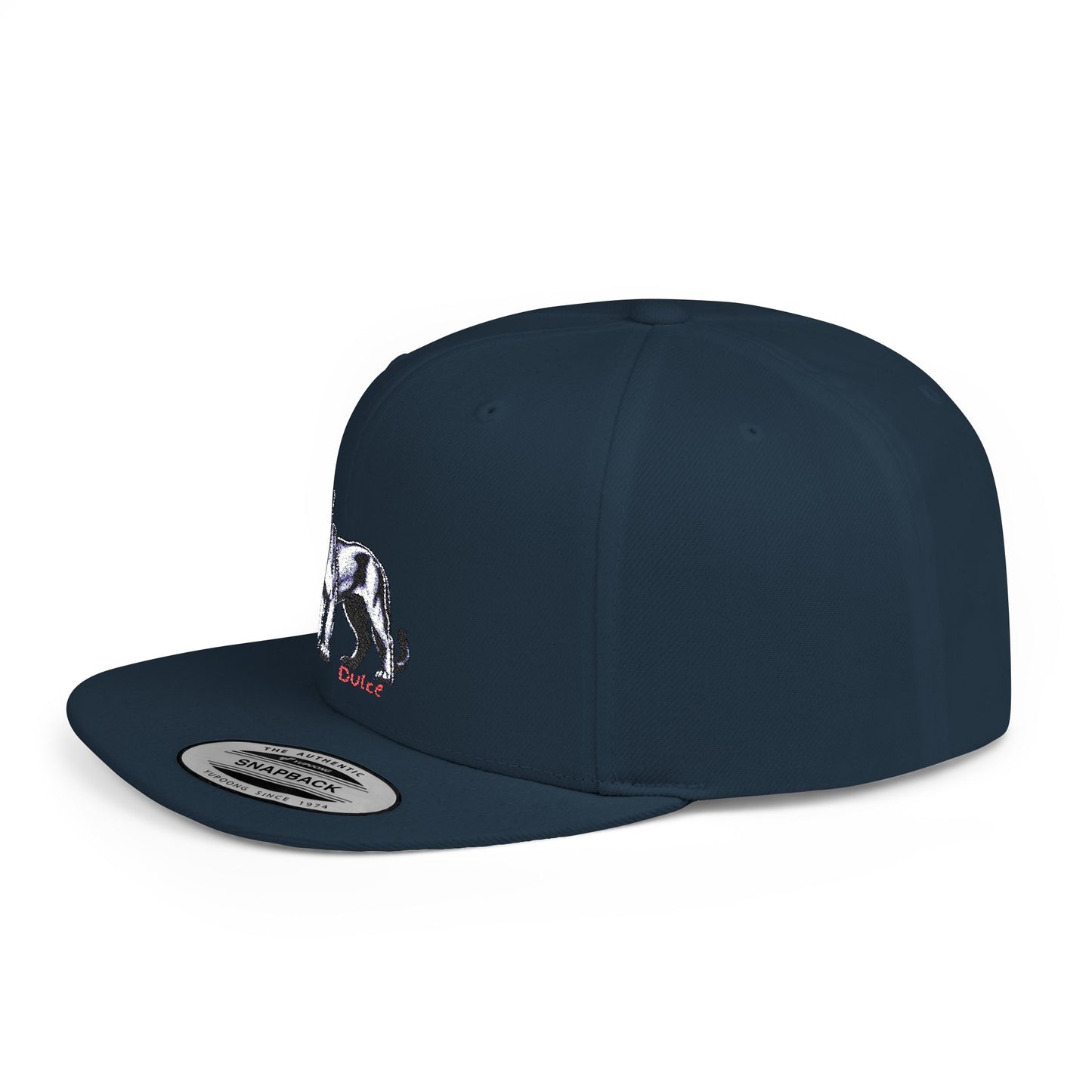 Cougar Dulce Embroidered Flat Bill Snapback Hat - Stylish Design for Casual Wear
